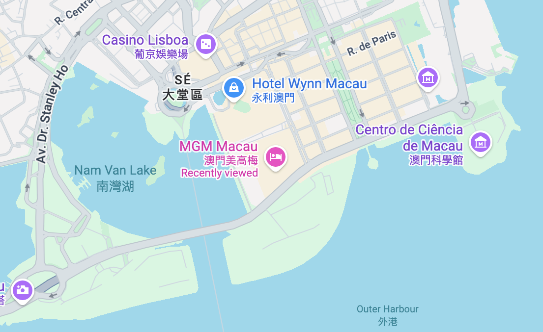 MGM Macau 地圖位置